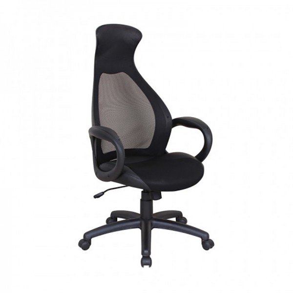 ADJ. OFFICE CHAIR W. GAS LIFT BLACK